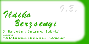 ildiko berzsenyi business card